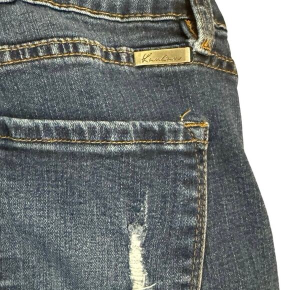 KanCan Estilo 9 ankle skinny mid rise distressed jeans size 28 dark denim pants - Picture 6 of 7